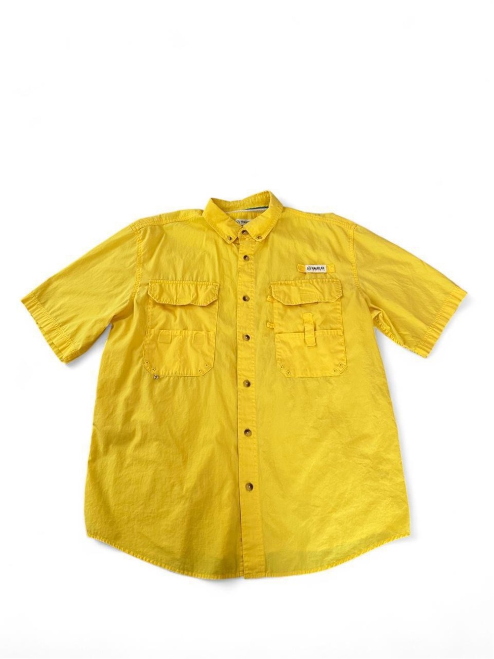 Yellow Magellan Outdoors fishing shirt in size Large
